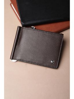 Allen Solly - Men Brown Textured Leather Wallet