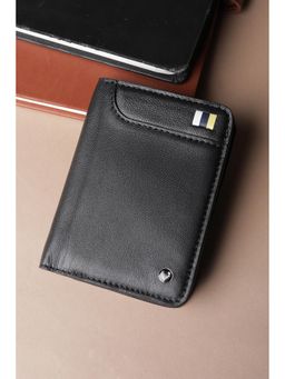 Allen Solly - Men Black Textured Leather Wallet