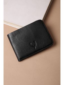 Allen Solly - Men Black Textured Leather Wallet