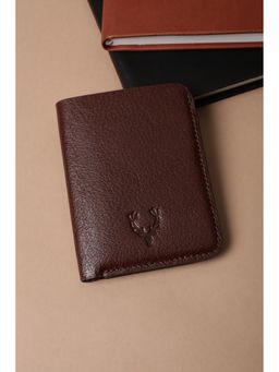 Allen Solly - Men Brown Textured Leather Wallet