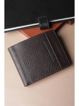Allen Solly - Men Brown Textured Leather Wallet