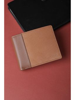 Allen Solly - Men Brown Colorblock Leather Wallet