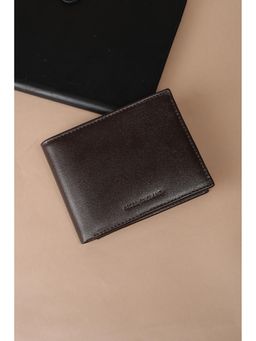 Peter England - Men Brown Solid Leather Wallet