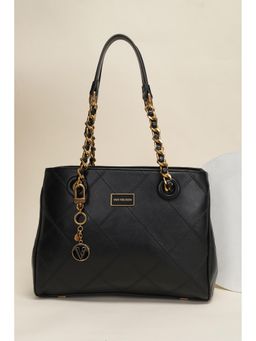 Van Heusen - Women Black Solid Casual Handbag