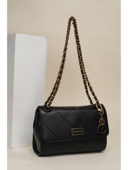 Van Heusen - Women Black Solid Casual Handbag