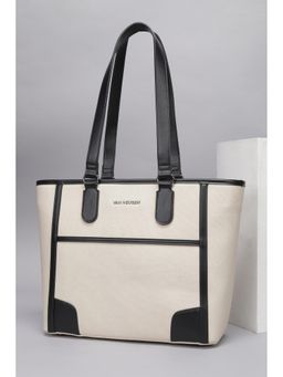 Van Heusen - Women Beige Colorblock Casual Handbag