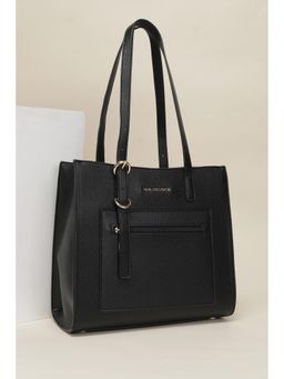 Van Heusen - Women Black Textured Casual Handbag