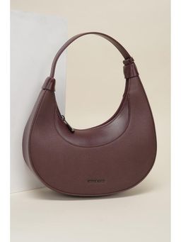 Van Heusen - Women Maroon Textured Casual Handbag