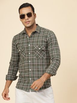 RIGO - Men Green Checks Shirt