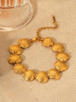 AQUASTREET - Beach Big Shell 18K Gold Plated Waterproof Anti-Tarnish Bracelet