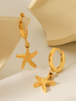 AQUASTREET - Starfish 18K Gold Plated Waterproof Anti-Tarnish Drop Earrings