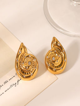 AQUASTREET - Snail Shell 18K Gold Plated Waterproof Anti-Tarnish Earrings