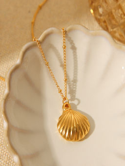 AQUASTREET - Shell Pendant 18K Gold Plated Waterproof Anti-Tarnish Necklace