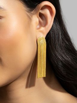 AQUASTREET - Tassel 18K Gold Plated Waterproof Anti-Tarnish Drop Earrings