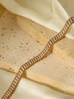 AQUASTREET - Layered Zircon 18K Gold Plated Waterproof Anti-Tarnish Bracelet