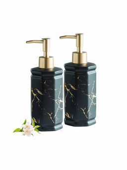 Ekhasa - Ceramic Handwash Dispenser Bottle 350ml, Black (Pack of 2)