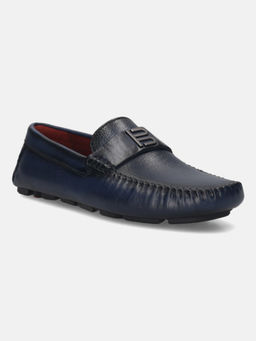 BAGATT - Hexa Navy Blue Leather Mens Loafers