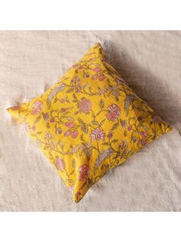 House of Ekam - Yellow Spring Floral Fields Cushion Cover