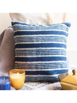 House of Ekam - Indigo Dabu Stripe Cushion Covers