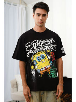 Bonkers Corner - Spongebob Squarepants Graffiti Oversized T-Shirt