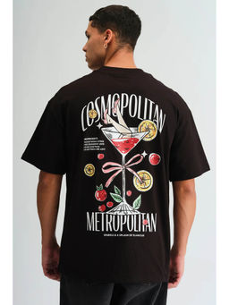 Bonkers Corner - Cosmopolitan Black Oversized T-Shirt