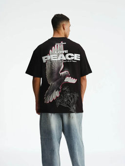 Bonkers Corner - Signature Love And Peace Premium Oversized T-shirt