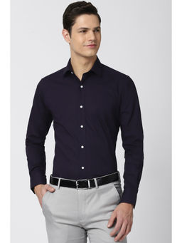 Peter England - Men Navy Full Sleeves Formal Shirt