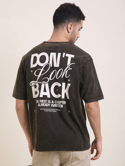 Difference of Opinion - Mens Black Oversized Acid Wash T-Shirt