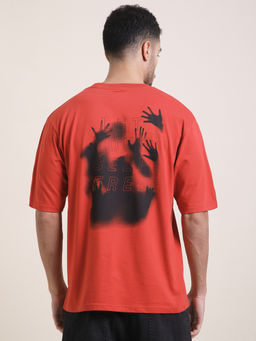 Difference of Opinion - Mens Red Oversized Short Sleeve T-Shirt