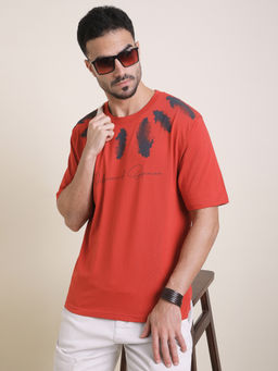 Difference of Opinion - Mens Red Oversized Short Sleeve T-Shirt