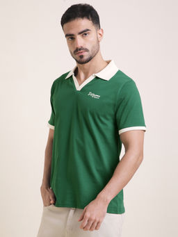 Difference of Opinion - Mens Green Relaxed Fit Polo T-Shirt