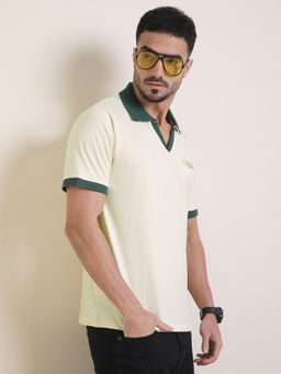 Difference of Opinion - Mens Off White Relaxed Fit Polo T-Shirt