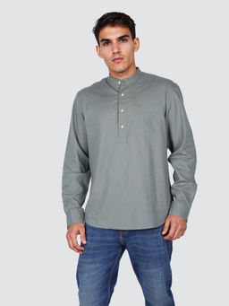 Lee - Men Grey Solid Comfort Fit Shirt
