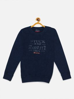 CRIMSOUNE CLUB - Boys Navy Blue Tie-Dye Sweatshirt