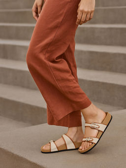 Chaal Chalan - Chic Solace Beige Sandals