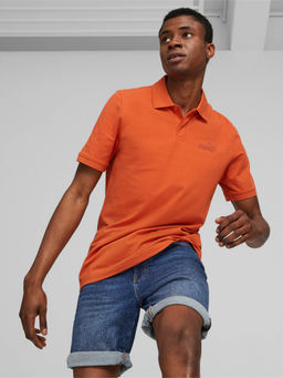 Puma - Ess Elevated Mens Orange Polo T-Shirt