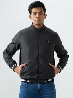 Spykar - Black Solid Straight Fit Jackets for Men