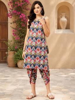 WineRed - Women White Cotton Top and Pant
