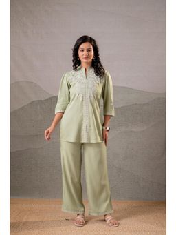 Juniper - Women Green Viscose Tunic and Pant