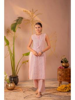 Juniper - Women Pink Viscose Kurta and Pant