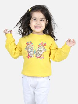 BownBee - Girls Full Sleeve Sweatshirt - Yellow