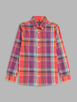 GANT - Boys Multi-Color Checks Full Sleeves Shirt