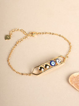 Palmonas - 925 Sterling Silver Evil Eye Harmony Waterproof & Anti Tarnish Bracelet For Women