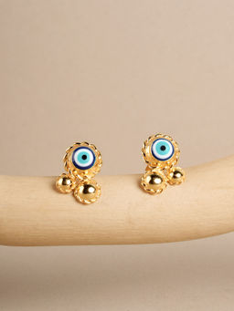 Palmonas - 925 Sterling Silver Evil Eye Arcana Waterproof & Anti Tarnish Studs For Women -Multi-Color
