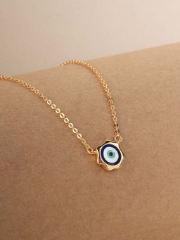 Palmonas - 925 Sterling Silver Evil Eye Playful Waterproof & Anti Tarnish Pendant Necklace For Women