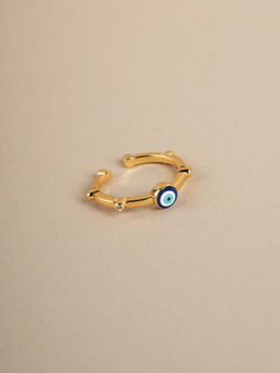 Palmonas - 925 Sterling Silver Evil Eye Band Waterproof & Anti Tarnish Ring For Women -Multi-Color