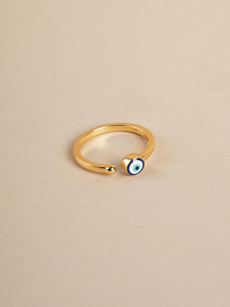 Palmonas - 925 Sterling Silver Evil Eye Oracle Waterproof & Anti Tarnish Ring For Women -Multi-Color