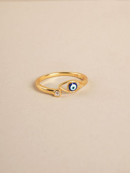 Palmonas - 925 Sterling Silver Evil Eye Zenith Open Waterproof & Anti Tarnish Ring For Women