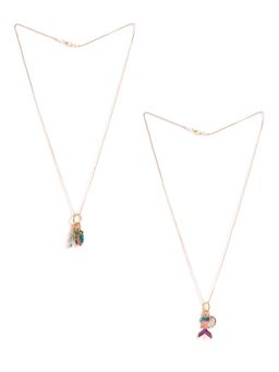 EL REGALO - Necklace for Kids Girls Multi Color (Set of 2)
