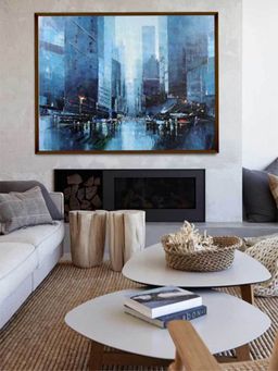 The Art House - Abstract Painting Multicolor (40X30 Inches)